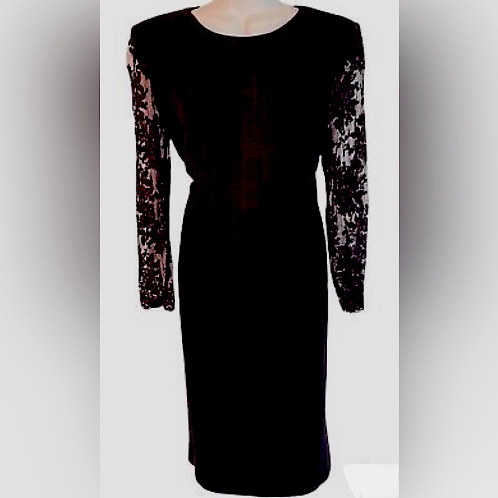 Donna Morgan MIDI Size 6 black dress